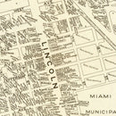 Vintage Map of Miami Beach, Florida 1935