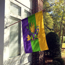 Mardi Gras Feathered Mask House Flag 28x40 Porch Sleeve Pole Decorative Outside Yard Banner Artwork Wall Hanging, Polyester