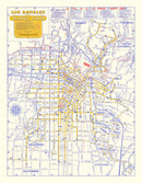 Vintage Map of Los Angeles, California 1946