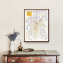 Vintage Map of Los Angeles, California 1946