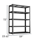 Garage Storage Rack, 5 Layer Adjustable Shelving Unit For Warehouse - Black by HouseOfZazla