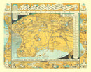Vintage Map of Los Angeles, California 1932