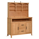 TOPMAX Large Fir Wood Potting Bench with Hutch, Cabinets & Drawers by HouseOfZazla