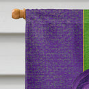 Jester Mardi Gras House Flag 28x40 Porch Sleeve Pole Decorative Outside Yard Banner Artwork Wall Hanging, Polyester