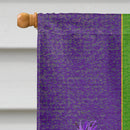 Mardi Gras with Feathers House Flag 28x40 Porch Sleeve Pole Decorative Outside Yard Banner Artwork Wall Hanging, Polyester