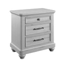 3 Drawer Nightstand With USB - Gray - Wood by HouseOfZazla