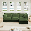 L-Shaped Slipcovered Sectional Sofa