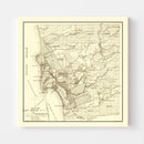 Vintage Map of San Diego, California 1895