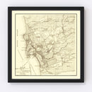 Vintage Map of San Diego, California 1895