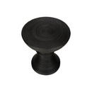 Round Accent Table, Indoor Outdoor - Black