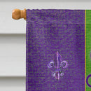 Mardi Gras Peace Faith and Justice House Flag 28x40 Porch Sleeve Pole Decorative Outside Yard Banner Artwork Wall Hanging, Polyester