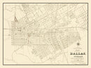 Vintage Map of Dallas, Texas 1878