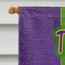 Mardi Gras Throw me something mister House Flag 28x40 Porch Sleeve Pole Decorative Outside Yard Banner Artwork Wall Hanging, Polyester