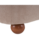 Modern Low Back Accent Chair, Upholstered Armless Living Room Chairs, Round Pine Wood Feet, for Small Living Spaces, Living Room, Bedroom, Balcony, Office, Reading Nook, Khaki