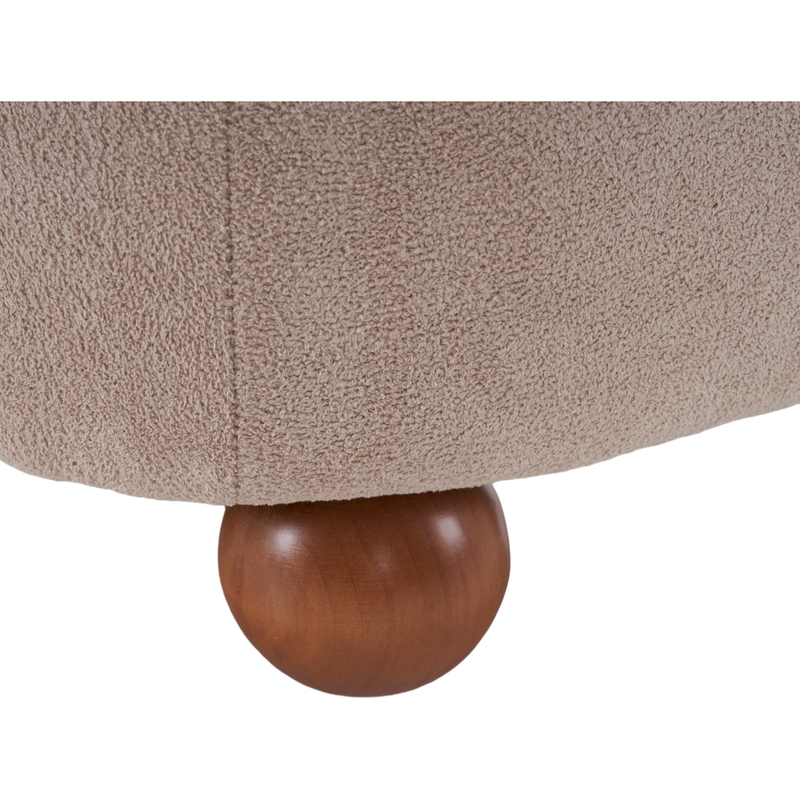 Modern Low Back Accent Chair, Upholstered Armless Living Room Chairs, Round Pine Wood Feet, for Small Living Spaces, Living Room, Bedroom, Balcony, Office, Reading Nook, Khaki