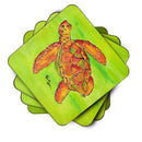Turtle Foam Coasters Set of 4 Cup Coasters for Indoor Outdoor, Tabletop Protection, Anti Slip, Mouse pad Material