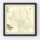 Vintage Map of San Jose, California 1872