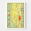 Vintage Map of Manhattan, New York 1933