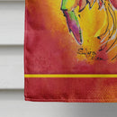 Bright Shrimp on Red House Flag 28x40 Porch Sleeve Pole Decorative Outside Yard Banner Artwork Wall Hanging, Polyester