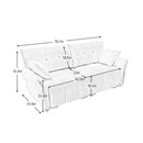 Modern Sofa & Pillows, Textured Cover, High Rebound Cushions by HouseOfZazla