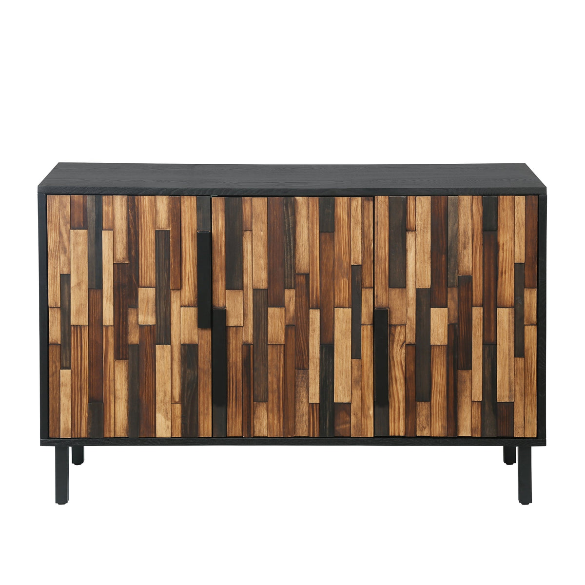 Farmhouse Rustic Sideboard With Straight Wood Pattern, photo 8 of 10