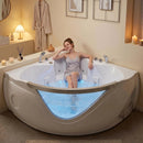 59" Light Luxury Double Corner Whirlpool Bathtub by HouseOfZazla