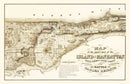 Vintage Map of Manhattan, New York 1868
