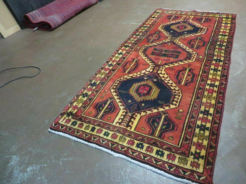 3' 4"X 7' Antique Handmade Turkish Wool Rug Organic
