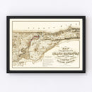 Vintage Map of Manhattan, New York 1868