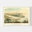 Vintage Map of Manhattan Island, New York 1854