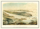 Vintage Map of Manhattan Island, New York 1854