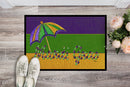 Mardi Gras Doormat Indoor Outdoor 24H X 36W Front Door Mat Rugs for Entryway, Non Slip Washable Low Pile,