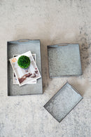 Decorative Galvanized Nesting Trays (Set of 3) - Gray by HouseOfZazla