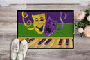 Mardi Gras Doormat Indoor Outdoor 24H X 36W Front Door Mat Rugs for Entryway, Non Slip Washable Low Pile,