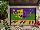 Mardi Gras Doormat Indoor Outdoor 24H X 36W Front Door Mat Rugs for Entryway, Non Slip Washable Low Pile,