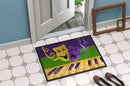 Mardi Gras Doormat Indoor Outdoor 24H X 36W Front Door Mat Rugs for Entryway, Non Slip Washable Low Pile,
