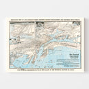 Vintage Map of Los Angeles Harbor, California 1923