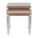 Tea Side Mid-Century Modern Nesting Tables - Walnut