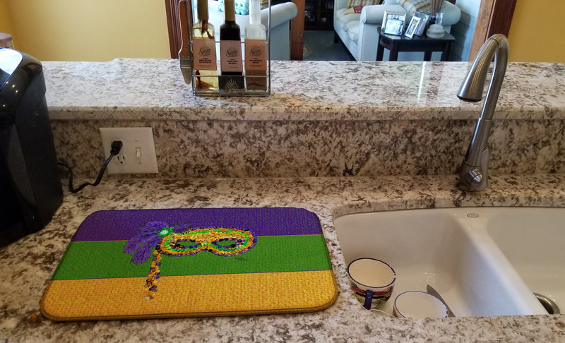 Mardi Gras Dish Drying Mat 8384DDM