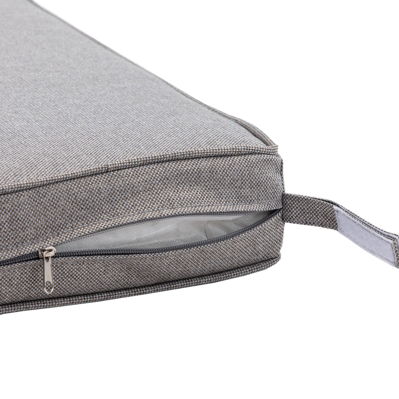 3 Pieces Outdoor Swivel Rocker Patio Chairs, 360 Degree Rocking Patio Conversation Set with Thickened Cushions and Glass Coffee Table for Backyard, Grey