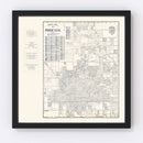 Vintage Map of Phoenix, Arizona 1920