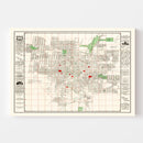 Vintage Map of San Antonio, Texas 1895