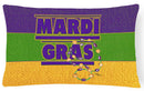Mardi Gras Decorative Throw Pillow 12x16 Indoor Outdoor Accent Cushion, Fabric Cover with Insert for Sofa, Bed, Porch & Living Room