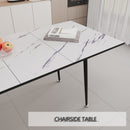 Modern Extendable Dining Table And Chair Set For 2 - 6 People by HouseOfZazla