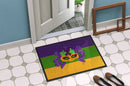Mardi Gras Doormat Indoor Outdoor 24H X 36W Front Door Mat Rugs for Entryway, Non Slip Washable Low Pile,