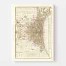Vintage Map of Philadelphia, Pennsylvania 1846