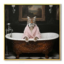 Tiger in Bathtub Wall Art Print Poster by HouseOfZazla