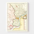 Vintage Map of Philadelphia, Pennsylvania 1753