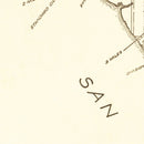 Vintage Map of San Diego, California 1914