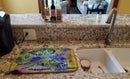 Turtle Dish Drying Mat Absorbent Dish Drying Mat Pad for Kitchen Counter Dish Drainer Mat for Countertop, 14 x 21", Multicolor